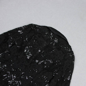 SET055 Blazer und Hosenanzug mit Spitzenstickerei und Pailletten