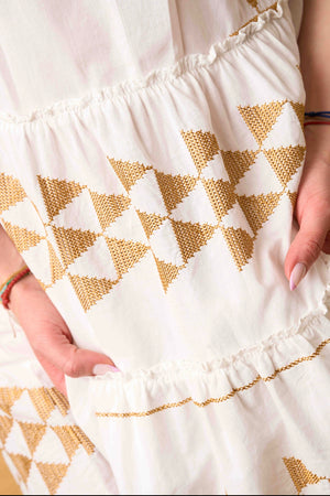 Bild in Slideshow öffnen, Greek Archaic Kori Dress Short Triangle
